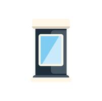 Modern parking meter accepting contactless payment with screen displaying information vector