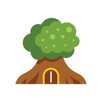 Lush green tree providing shelter and home in its trunk vector