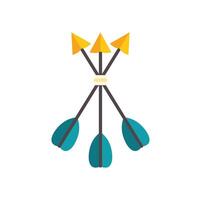 Three arrows pointing up representing growth and success vector