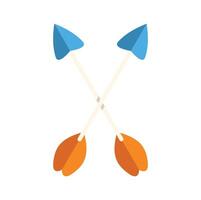 Two crossed arrows pointing in opposite directions vector