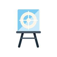 Target on easel symbolizing goals and business strategy vector