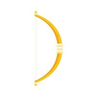Golden hunting bow representing archery and targeting skills vector