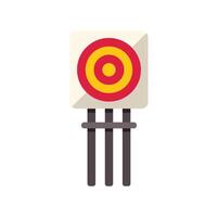 Target with concentric circles standing on a tripod for archery practice vector
