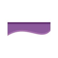 Purple wavy banner creating a sense of flow and movement vector