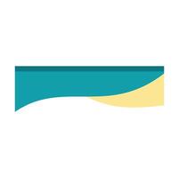 Lower thirds banner showing ocean and beach waves vector