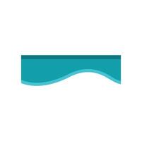 Wavy pool water surface on white background vector