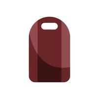 Brown cutting board with rounded corners and handle hole vector
