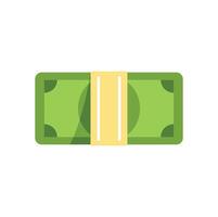 Stack of money wrapped with gold ribbon, savings and investment concept vector