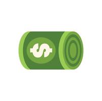 Roll of money cash concept wealth saving investment earning finance icon vector