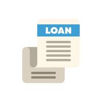 Loan agreement documents representing borrowing and lending concepts vector