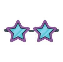 Star shaped sunglasses adding style and fun to any occasion vector