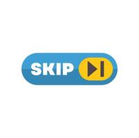 Skip button showing forward arrow and pause sign for multimedia player vector