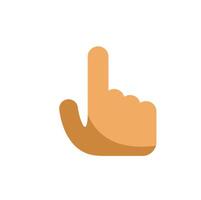 Hand with pointing index finger up clicking or touching something vector