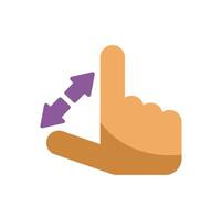 Hand gesturing zoom out on touchscreen device vector
