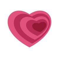 Pink concentric hearts creating a tunnel effect representing love and valentine's day vector