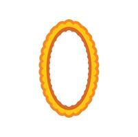 Decorative oval frame with scalloped edges creating a stylish border vector