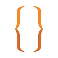 Curly brackets creating empty space representing programming and coding vector