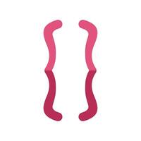Curly brackets reflecting software development concept vector