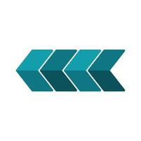 Four teal arrows pointing left showing regression vector