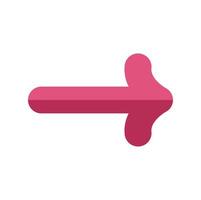 Pink arrow pointing right symbolizing direction and navigation vector