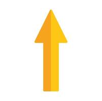 Golden arrow pointing up representing growth and success vector