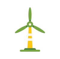 Wind turbine generating clean energy, promoting sustainable practices vector