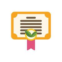 Eco friendly certificate promoting sustainable practices and environmental responsibility vector