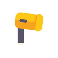 Yellow mailbox standing on a post is waiting for letters and correspondence vector