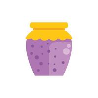 Purple jar with yellow lid containing a sparkling substance vector