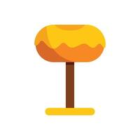 Caramel apple on a stick being dipped in a candy coating or caramel vector