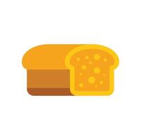 Sliced bread loaf showing soft inside texture on white background vector