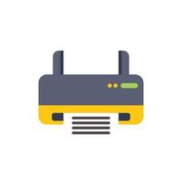 Modern printer printing documents, wireless technology simplifying office tasks vector