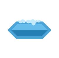 Melting ice covering geometric shape symbolizing climate change and global warming vector