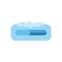 Loading bar progress indicator with water filling effect vector
