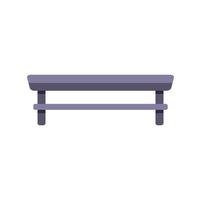 Empty wooden bench with shelf offering rest and storage in park or garden vector