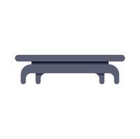 Modern bench featuring sleek design and minimalist style vector