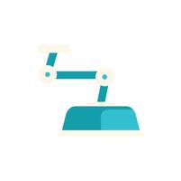 Robotic arm moving, industrial automation and manufacturing process vector