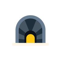 Mining tunnel entrance leading to a bright future in ore extraction vector