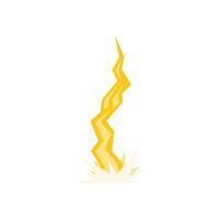 Lightning bolt striking ground with bright flash vector
