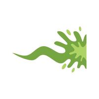 Green slime splashing and dripping with dynamic motion vector