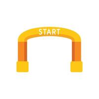 Inflatable start line archway marking the beginning of a race vector