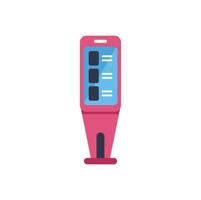 Interactive kiosk showing information and providing services in public place vector