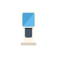 Payment terminal showing blue screen displaying information vector