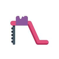Playground slide with steps leading to top for children's fun vector