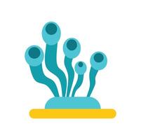 Strange fungus growing on alien planet with tentacles and eyes vector