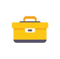 Yellow briefcase representing business and finance concepts vector