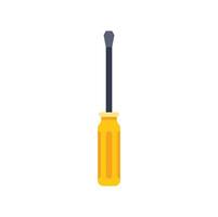Yellow screwdriver tool representing fixing and maintenance concepts vector
