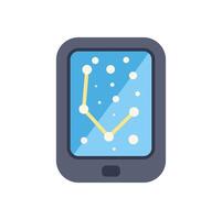 Mobile phone showing constellation ursa minor or little dipper on astronomy app vector