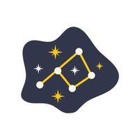 Constellation connecting stars in the vast universe forming a recognizable pattern vector