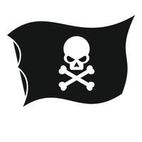 Jolly roger pirate flag waving in the wind symbolizing rebellion and adventure vector